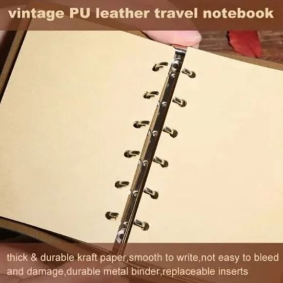 Brown Nautical Traveler PU Leather Diary Notebook - Picture 7 of 7